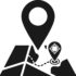 location-pin-and-map-with-target-icon-vector